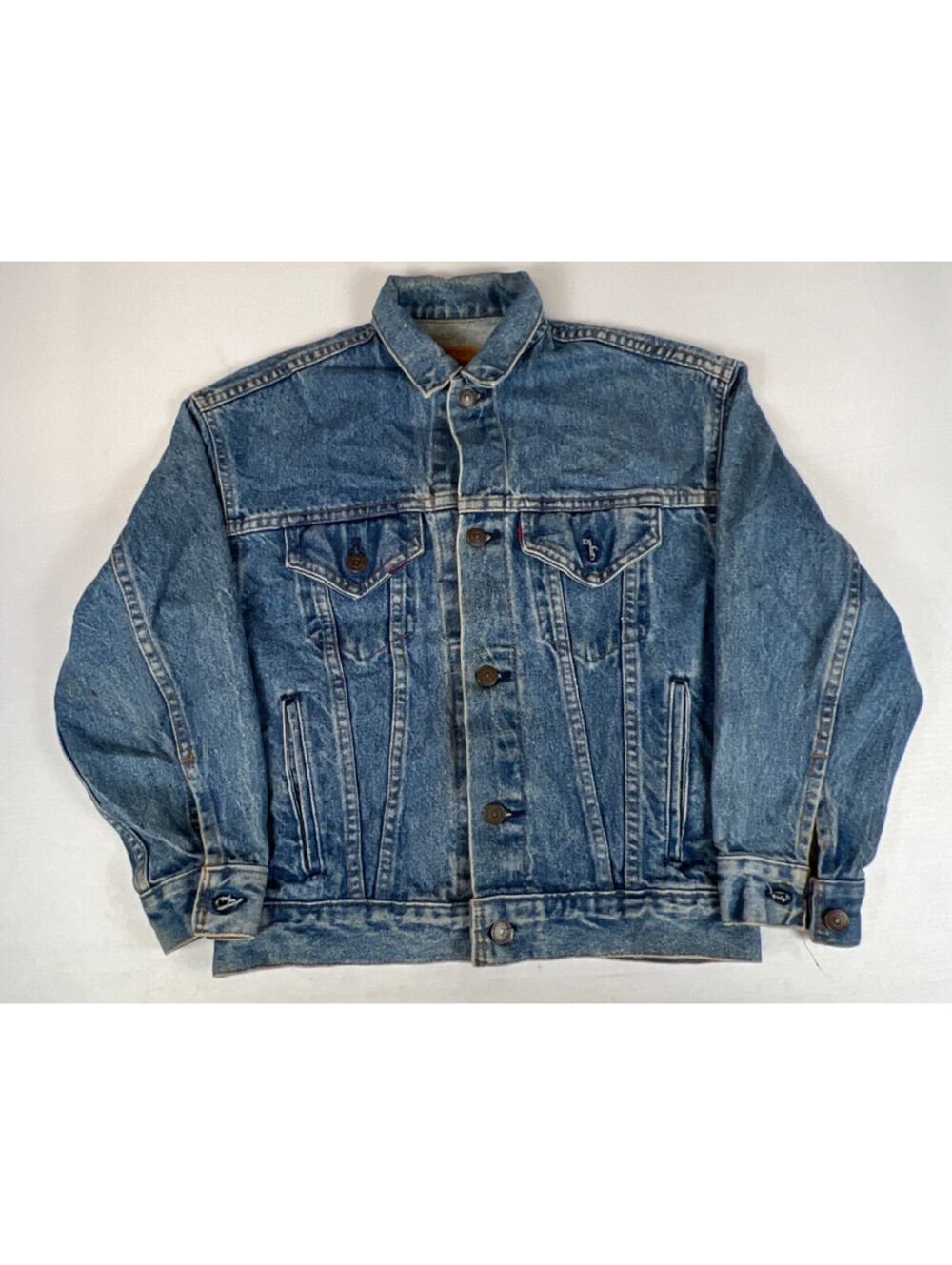 Levi's Men M Trucker Jacket Blue Denim Made in USA Vintage